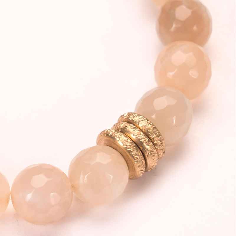 Semi-Precious Birthstone Bracelet with Rings (june)